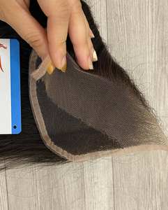 Extensions de Cheveux Humains Vietnamiens Raw de Couleur Noire Naturelle 100% Droite 4X4 HD - Product Image 1