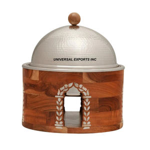 Tabletop Kitchen Ware Metal <b>Food</b> <b>Warmer</b> Nice Quality handmade luxury Casserole Premium Quality Fancy Metal Hotpot - Product Image 3