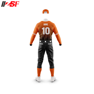 ชุดทีมเบสบอลขายส่ง ผ้าโพลีเอสเตอร์ 100% เสื้อเจอร์ซีย์ลายทาง ติดกระดุม ออกแบบลายแบบซับลิเมชั่นตามสั่ง ป้องกันรังสียูวี ป้องกันแบคทีเรีย แห้งเร็ว - Product Image 2