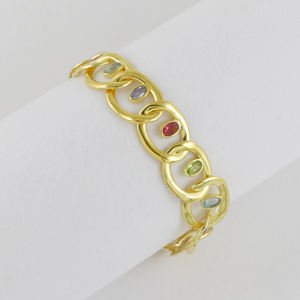 Wholesale Price Gold Plated <b>Beads</b> Tourmaline, Peridot, Iolite <b>Bracelets</b> Trendy for Women's Wedding Gift Anniversary - Product Image 2