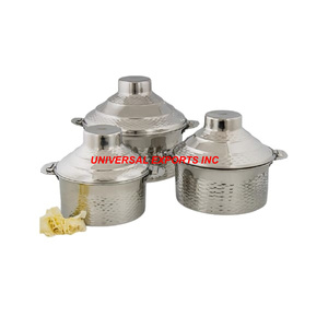 Casserole en acier inoxydable classique, chauffe-plat, qualité supérieure, fabrication artisanale, luxe, multifonctionnelle, écologique, compatible lave-vaisselle - Product Image 5