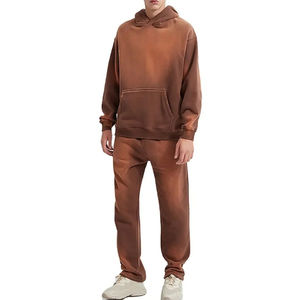 MOVATEXTIL-Chándal personalizado de dos piezas para hombre, chándal de gran tamaño con hombros caídos y lavado ácido para hombre - Product Image 4