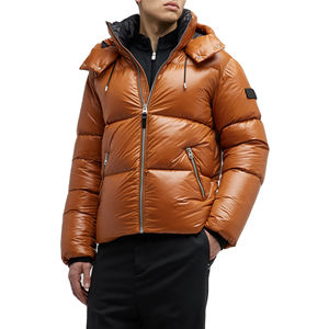 Unisex Streetwear Puffer Jacket Winter <b>Warm</b> Stylish Outdoor Waterproof Windproof Quick Dry Front Hooded Outerwear - Product Image 1