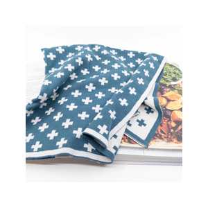 Serviettes de vaisselle en coton brodées par étoile jaune de golf anti-rétrécissement avec la texture Dobby OEM quantité minimale de commande 50 livraison durable de seuil de porte de label - Product Image 2