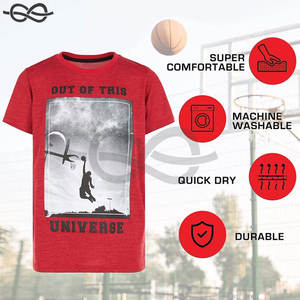 T-shirts personnalisables pour garçons pour les jeunes et les grands enfants Active Athletic Workout Sports Basketball Graphic Short Sleeve Tops - Product Image 2