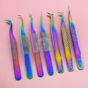 Pince à épiler professionnelle pour extensions de cils individuels, à pointe en fibre, pour volume intense, durable, vente en gros - Product Image 3