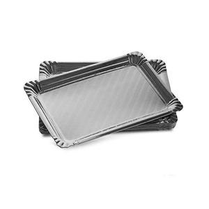 Bandeja de servicio con asas Aperitivos hechos a medida Bandeja de metal para servir dulces Almacenamiento de alimentos Desayuno y bandeja para servir pizza - Product Image 3