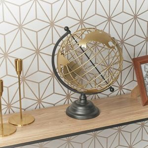 Globe terrestre de qualité supérieure au design moderne avec base en bois pour enfants, écologique et léger, couleur blanche, pour utilisation sur table - Product Image 2