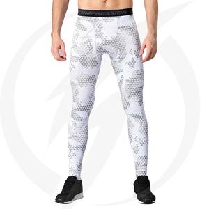 2024 vente en gros personnalisé sublimé hommes Fitness Compression Sport course Yoga pantalon non transparent tricoté tissu Leggings - Product Image 1