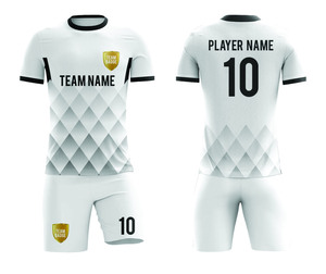 Maillot de football personnalisé blanc Sublimation Adulte et Jeunesse Unisexe - Product Image 1