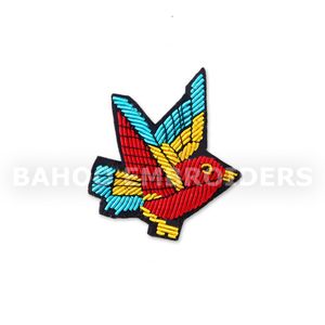 การออกแบบเข็มกลัดรูปนกทำจากผ้าไหม - Product Image 1