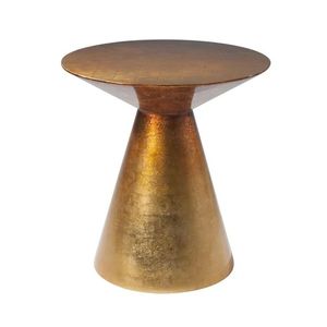 Mesa de centro de metal de Diseño atrevido moderno con base artística asimétrica acabado dorado metálico para muebles de sala de estar - Product Image 6