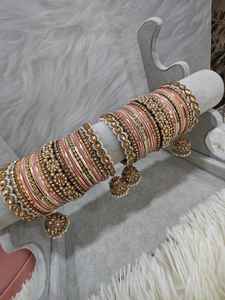 Latest Collection Handmade <b>Women</b> Bridal Churiyan Bangles <b>Pearl</b> Trendy Geometric Design Customizable Colors Sizes Available <b>for</b> - Product Image 2