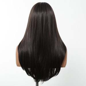 Peluca Sintética Mindy-DWY para Mujer, 24 Pulgadas, Corta, Lisa, Rubia, con Gran Área de Cuero Cabelludo Simulado, Corte en Capas, Sin Pegamento, Realista - Product Image 6