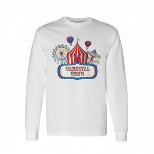 เสื้อยืดแขนยาว Carnival Crew แบบปรับแต่งได้สำหรับงานวันเกิดและงานปาร์ตี้ธีมต่างๆ  ออกแบบได้ตามต้องการเพื่อการส่งเสริมการขาย - Product Image 2