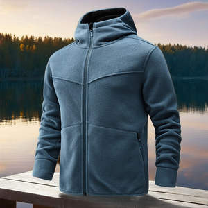 Chaqueta Polar Gruesa para Hombre con Cremallera, Cálida, Suave, Aislante, para Invierno, para Exteriores, Resistente al Frío, Duradera, Ecológica, Cortavientos y Protectora - Product Image 3