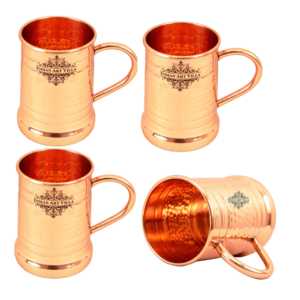 Taza de Cerveza Estilo Americano Clásico Moscow Mule, Capacidad de 600 ml, Jarra de Cobre Puro con Diseño Anillado, Hecha de Acero Inoxidable 304 - Product Image 4