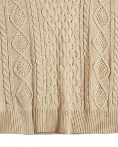 Gilet en tricot beige sans manches pour femmes avec motif en tricot épais, doux et chaud, col en V, pull tendance - Product Image 6