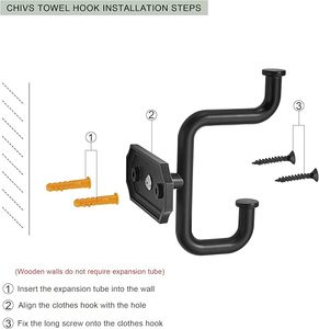 Champagne Bronze Coat <b>Hooks</b> for Bathroom Bedroom & <b>Kitchen</b>-Decorative Wall Mounted Robe & Towel <b>Hooks</b> for Clothes - Product Image 3