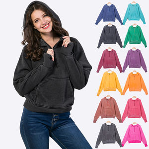 Sweats à capuche en gros en détresse Custom Crop Zip up Sweats à capuche noirs surdimensionnés et pantalons de survêtement Shorts Set DDP Shipping - Product Image 1