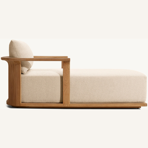 Fauteuil individuel de style moderne en teck pour l'extérieur avec mousse douce et durable - Product Image 5