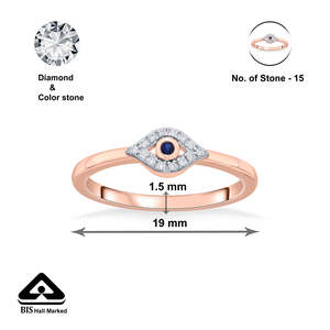 แหวนทองคำ 18K ชุบทองคำขาว ประดับเพชรแบบคลัสเตอร์ พร้อมเคลือบสีโรสโกลด์ - Product Image 6