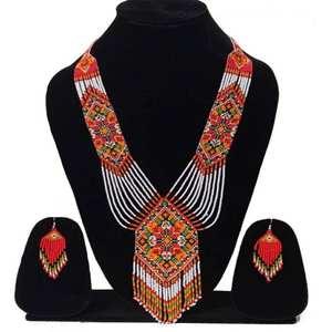 Conjunto de collar con patrón de bola de moda clásica para mujeres y niñas, Gargantilla con cuentas de semillas pequeñas para ropa de fiesta, hermosa joyería de diseñador - Product Image 3