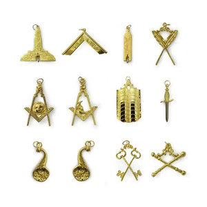 Accesorios de la Masonería, Conjunto de Collar y Joyas de Masonería, Regalia Masónica Completa para Miembros de la Logia - Product Image 1