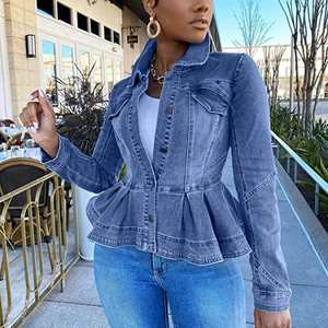 Nouveau OEM femmes toile vestes décontracté hiver vêtements d'extérieur Anti-rides coton toile teint surdimensionné respirant bas quantité minimale de commande - Product Image 4