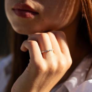 Anillo clásico, joyería para mujer, joyería de estilo bohemio de plata, Plata de Ley 925, Topacio blanco, piedras preciosas, anillo hecho a mano, regalo para esposa - Product Image 4