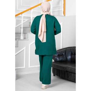 Ensemble Tricot Hijab Détaillé Boutons de Manchette Essence - Product Image 2