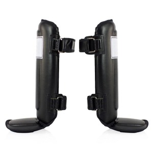 Protège-tibias et protège-pieds réglables pour le kickboxing, protection noire pour les pieds, couvre-pieds d'entraînement pour les arts martiaux. - Product Image 2