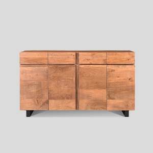 Aparador de madera antiguo moderno de 4 puertas y 4 cajones de 160 cm para sala de Estar, comedor, cocina, Baño, Dormitorio - Product Image 1