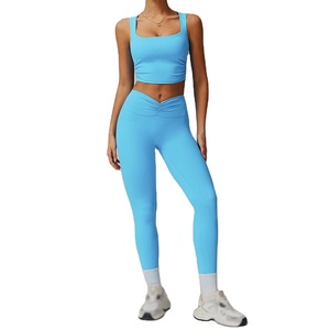 Survêtement pour femmes Course à pied Push Up Workout Sportswear Chemise de sport pour femme 4PCS Yoga Suit Women Gym Set Long Sleeve Zipper Sport Set - Product Image 3