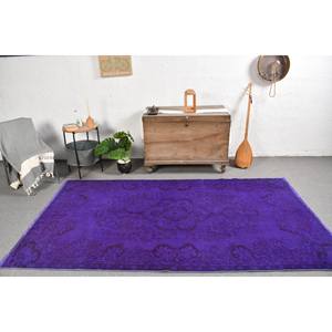 Alfombra de lana turca vintage de 4 pies x 8,5 pies, área grande, diseño de retazos de gran tamaño, látex para habitación de adolescentes, rompecabezas rectangular, pasillo - Product Image 1