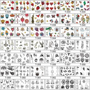 Adesivi per tatuaggi impermeabili temporanei In stile retrò classico-In Stock e accetta tatuaggi temporanei per ordini personalizzati - Product Image 6