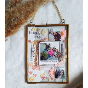 Style Européen Américain Bordure en Cuivre Double Cadre en Verre Hexagone Tailles Personnalisées Vintage Tenture Murale de Bureau pour Boîte à Bagues Boîte Cadeau - Product Image 3