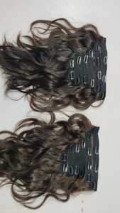 Long Straight Heat Resistant Double Drawn <b>Clip</b>-in Hairpieces 7Pcs/Set 160grams Indian Remy Hair Extension Natural Wave Wave - Product Image 5