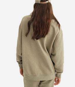 Conjunto de ropa de descanso informal para mujer, sudadera de gran tamaño y pantalones para correr, traje de dos piezas de lana de algodón lavado sólido - Product Image 5