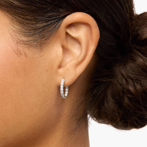 Classique 10K or Moissanite diamant boucles d'oreilles élégant étincelant bijoux de tous les jours brillant coupe ronde à la mode pour les femmes cadeau - Product Image 4