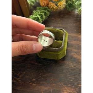 Anillo Hecho a Mano Navajo con Turquesa Kingman, Plata de Ley, Baño de Oro Rosa, Talla 11.5, Regalo, Acero Inoxidable - Product Image 5