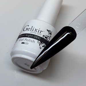 Gelixir # Esmalte de Uñas en Gel UV Negro Nocturno 089, Magnético, Estilo Francés de Diseñador, Muestra Gratis para Salón de Uñas, Lámpara LED - Product Image 1