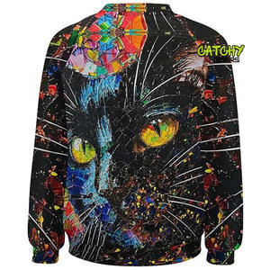 Sweat à capuche surdimensionné vintage en polaire 380Gsm personnalisé, coupe boxy délavé à l'acide, sweat-shirt unisexe à col montant - Product Image 4