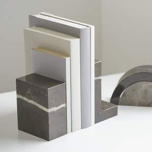 Fabricant OEM, serre-livres en marbre de style élégant, conçu pour la présentation en bibliothèque, la décoration de bureau et le style de maison de luxe - Product Image 5