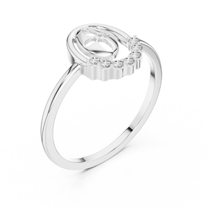 18K Customized Name <b>Initial</b> <b>Ring</b> in Silver or Gold - Product Image 4