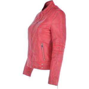 Women's Top Trending Custom Autumn <b>Winter</b> <b>Leather</b> <b>Jackets</b> Solid Turn Collar Design Full Sleeves Breathable Satin Lining - Product Image 4