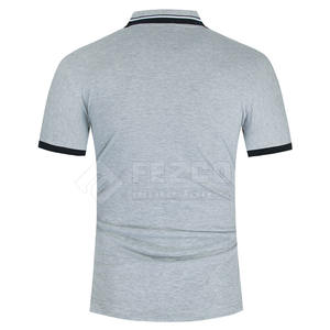 Style personnalisé 100% coton pour hommes pour T-shirts polo décontracté uni à manches courtes grande taille solide motif tricoté tissu en vente - Product Image 2