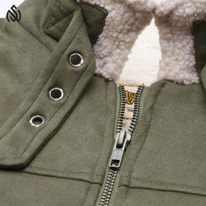 Nouveau style de veste en cuir suédé personnalisée veste d'hiver de haute qualité à col ancien style motard - Product Image 5