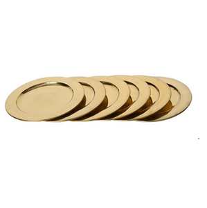 Placa de cargador de latón dorado para pulido de espejo de boda, placa de cargador de acero inoxidable para plato de cena y gran oferta - Product Image 6