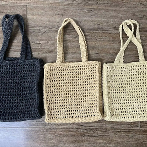Sac seau en raphia au crochet de haute couture du fabricant BAOMINH Design unique pour les femmes en gros - Product Image 1